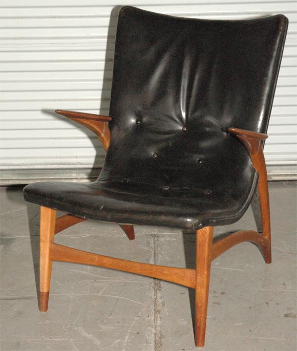 Ib Koford Larsen Leather Easy Chair