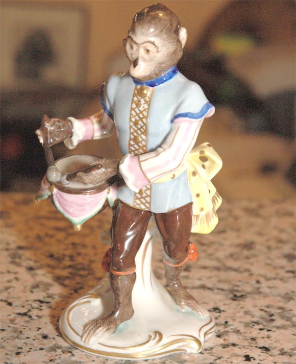 German Meissen monkey band figurines