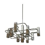 #3269 Nickel Plated Brass 8-Arm Geometric Chandelier