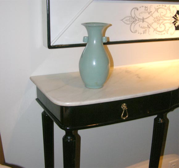 Elegant green celadon vase .