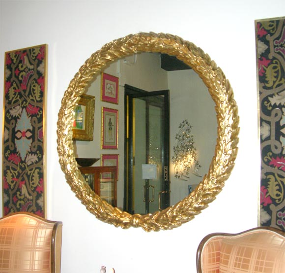 A large  gold painted mirror