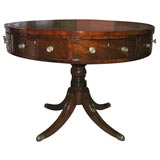 Regency Mahogany Revolving Drum Table, ca 1820