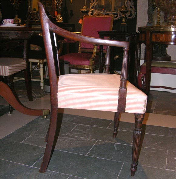 Set of Eight Regency Mahogany Dining Chairs, circa 1810 For Sale 1