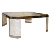 Mother of pearl inlay cocktail table by Ron Seff