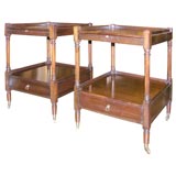 Pair of Edwardian Mahogany Two Tier Occasional Tables