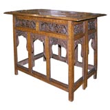 Anglo Indian Brass Inlaid Folding Table