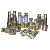 Collection of Six Pairs of Brass Binoculars