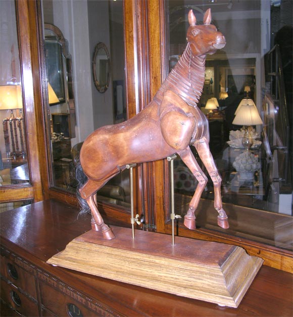 Modello articolato d'artista d'epoca di un cavallo, base regolabile, Inghilterra, XX secolo<br />
<br />
20 pollici di lunghezza x 9,5 pollici di profondità x 21 pollici di altezza