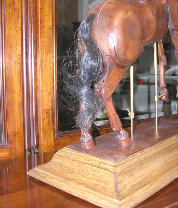 Legno Modello d'artista d'epoca di un cavallo