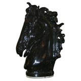 Black Ceramic Horse Head