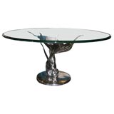 Nickel Plated Goldfish Cocktail Table