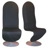 Pair of Verner Panton Chairs with Jersey Knit Upholstery