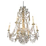 19th century Italian wooden chandelier