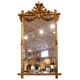 Antique Gilt Bamboo Mirror