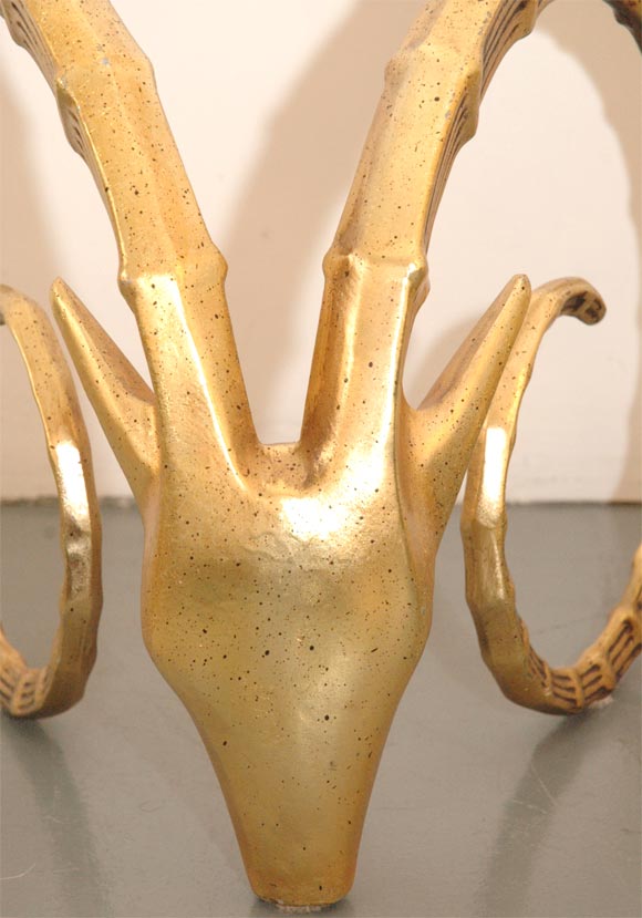 Brass Gilded Rams Heads