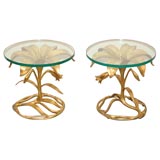 Gold Leafed Flower Tables Gold Leafed Flower Tables