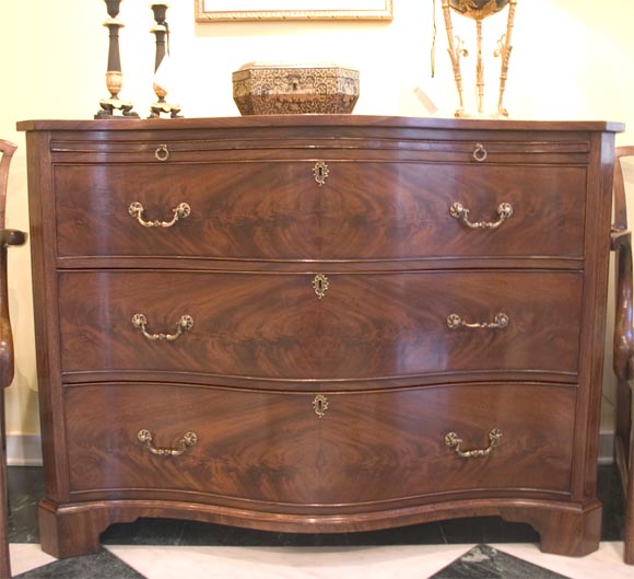 Rare 18th Century Georgian Serpentine-Front Chest