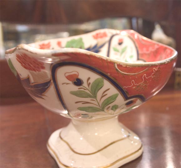 Enameled Coalport Porcelain Comport, c. 1810 For Sale