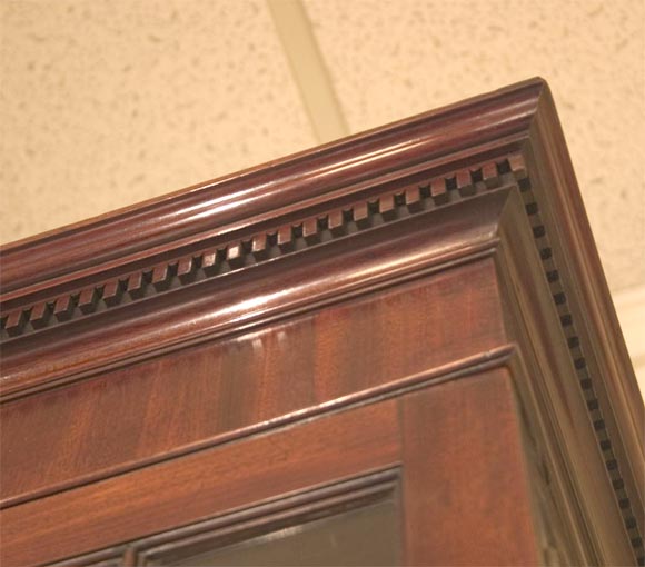 18th Century and Earlier Mahogany Breakfront Bookcase c. 1770 in Chippendale Design For Sale