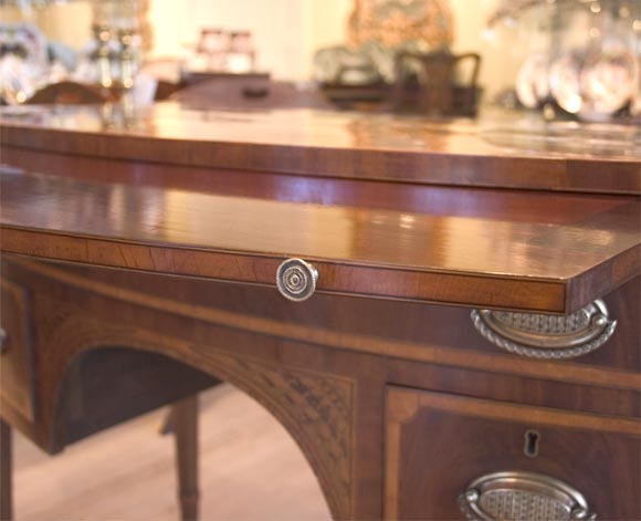 18th Century and Earlier George III Period 18th c.  Mahogany Bowfront  Dressing Table