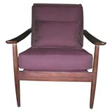 Vintage French Rosewood Armchair circa 1960
