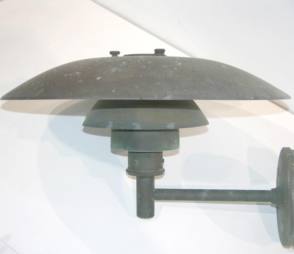 Pair of Copper Outdoor Sconces by Poul Henningsen