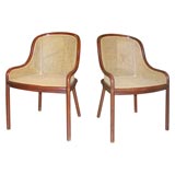 Pair of Ward Bennett Cane Chairs