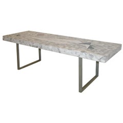 Vintage A Marble Tessellated Low Table.