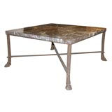 1940's Iron Marble Top Low Table