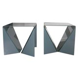 Used Pair of Neal Small Modernist Lucite End Tables
