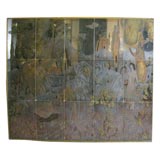 Max Ingrand Painted Glass Panel