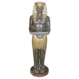 Egyptian Revival Painted Terracotta Figure
