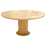 5' Round Goatskin Pedestal Dining Table