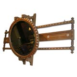 Anglo-Indian Shisham Wood Mirror with Ivory Inlay