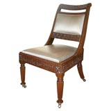 A finely carved Anglo-Indian rosewood side chair