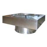 STEEL AND CHROME COFFEE TABLE