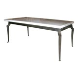 IRON BASE COFFEE TABLE WITH MARBLE TOP
