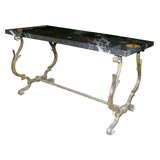 GILDED WROUGHT IRON TABLE