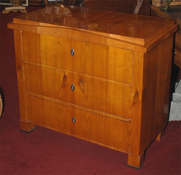 Austrian Biedermeier Cherry Wood Three Drawer Chest