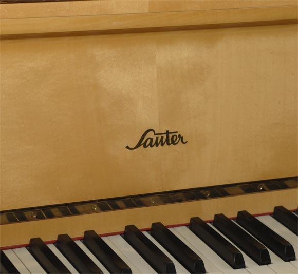 Mid-20th Century Mid Century fruitwood Sauter piano and stool