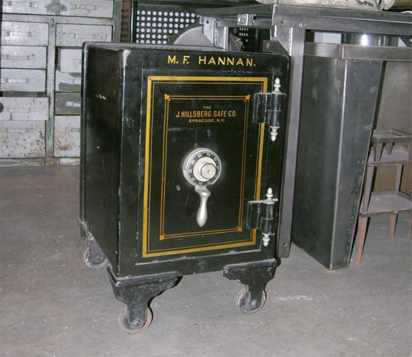 American Iron Painted Safe Circa 1920