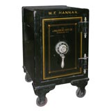 American Iron Painted Safe Circa 1920