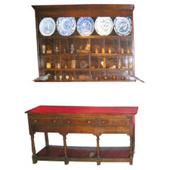 Antique Rare Welsh Two-part Dresser