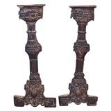 Pair of Repousse Candlesticks