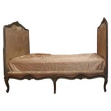 Louis XV Style Day Bed with Yellow Damask Fabric