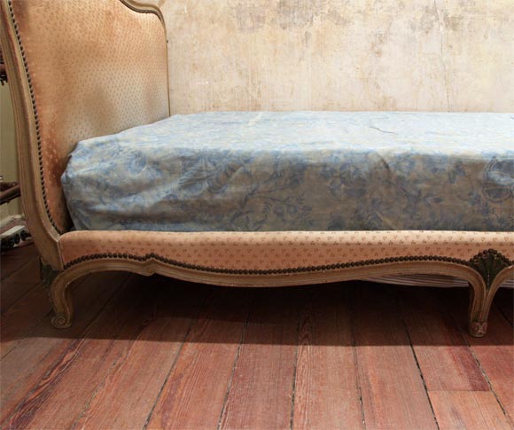 Carved Polychromatic Louis XV Day Bed (upholstery removed) 1