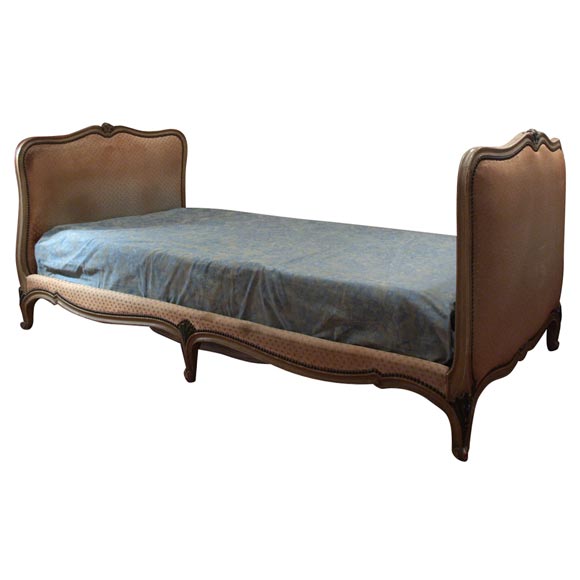 Carved Polychromatic Louis XV Day Bed (upholstery removed)