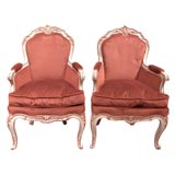 Pair of Painted Venetian Bergeres Pair of Painted Venetian Bergeres
