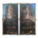 Pair of Large Scale Still Life Oil on Canvas