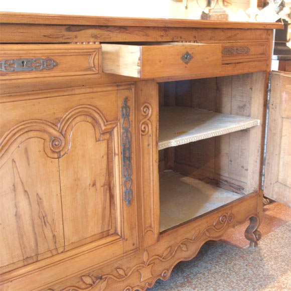 French 18th Century Blond Merisier Buffet For Sale